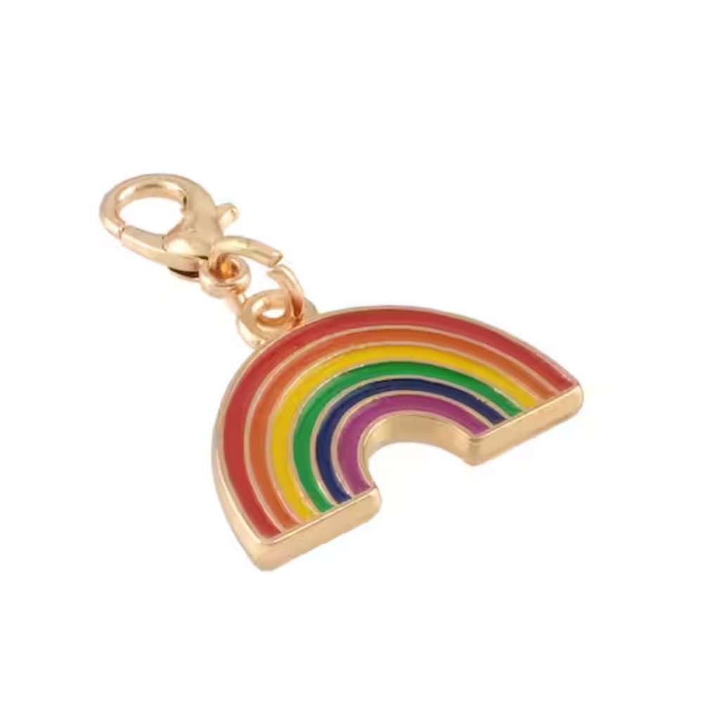 Multicolor Gold Clasp Rainbow Charm
